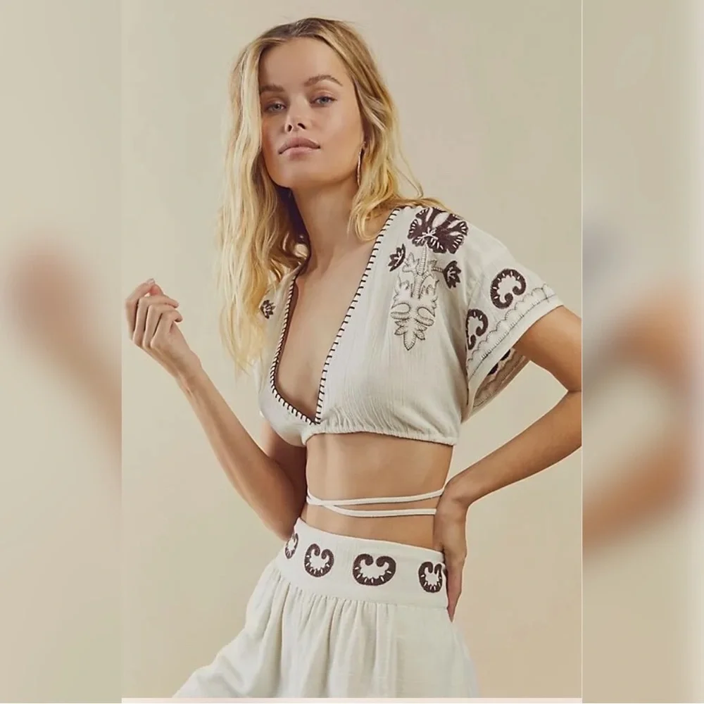 Free people Kai Embroidered Set Size M - Picture 4 of 8